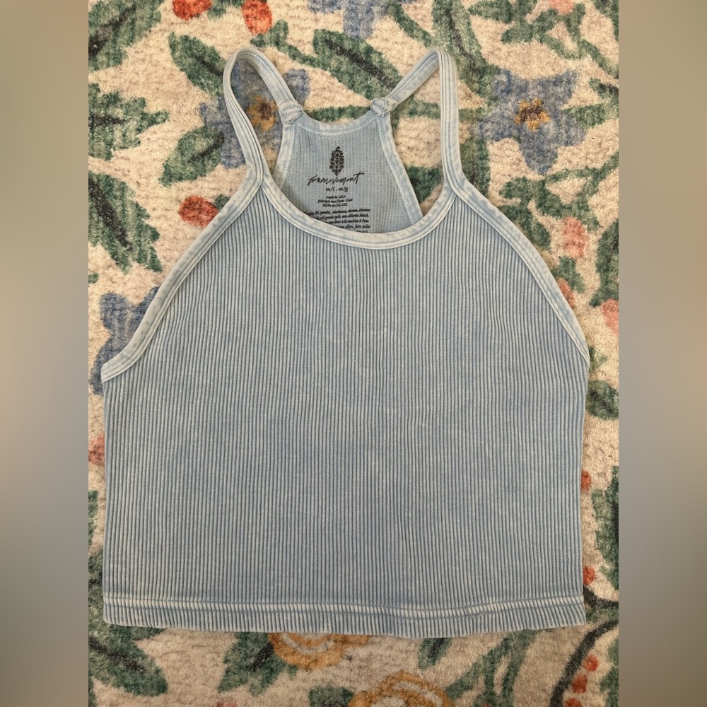 Happiness Runs by Free People Ribbed Crop Tank Top